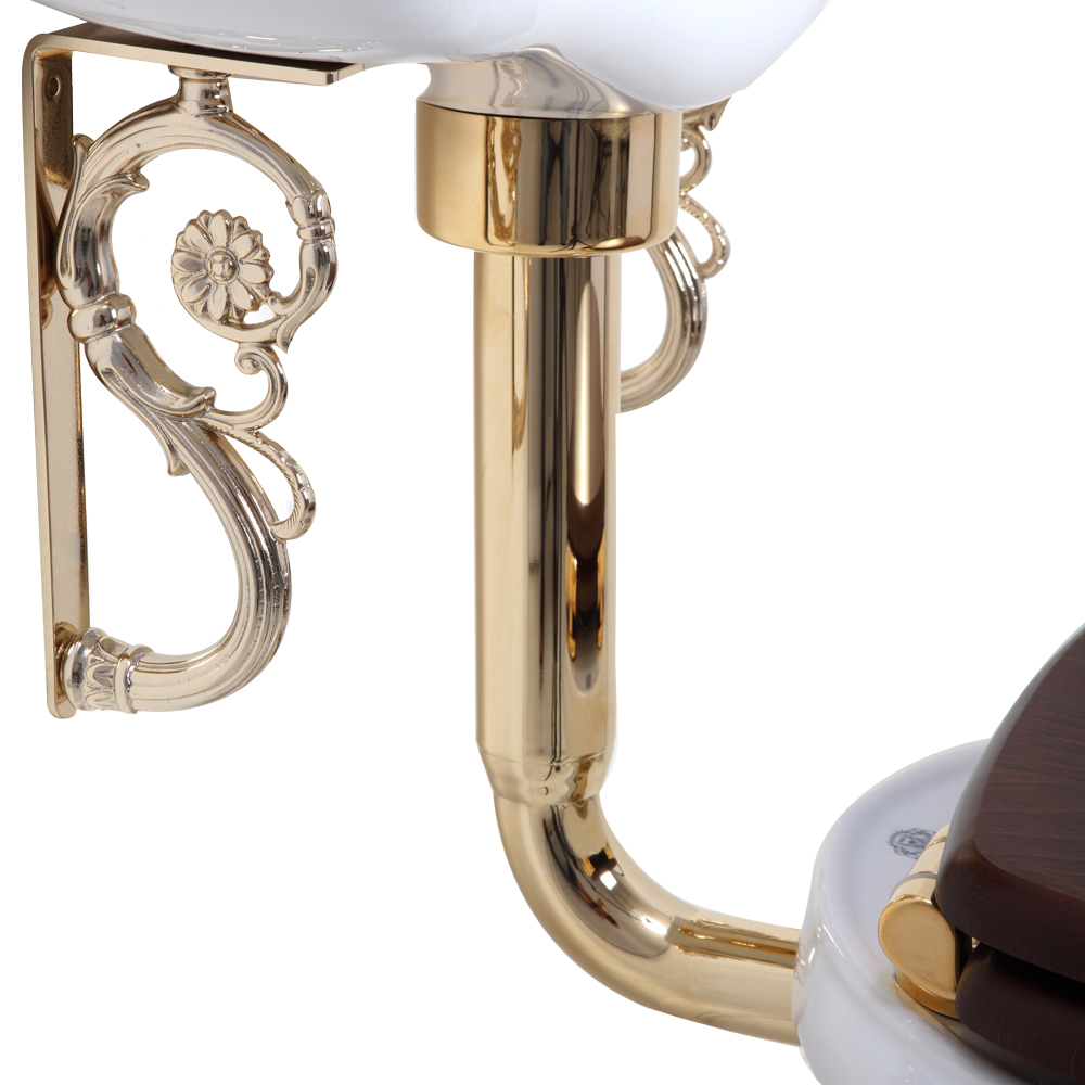 Miscelatore bidet in ottone finitura oro con scarico - Vittoria